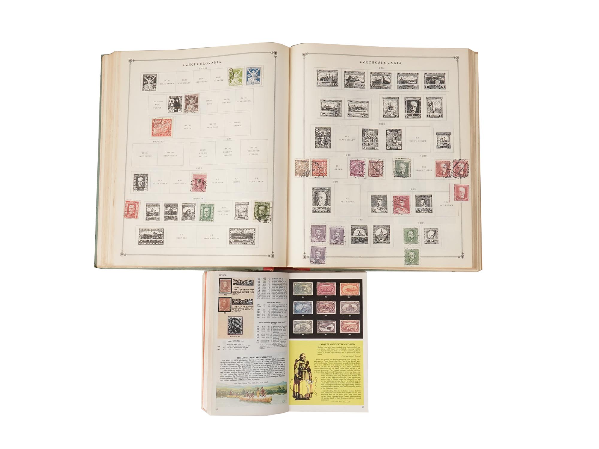 US HISTORY TOLD IN STAMPS BOOK AND A SCOTT ALBUM PIC-1